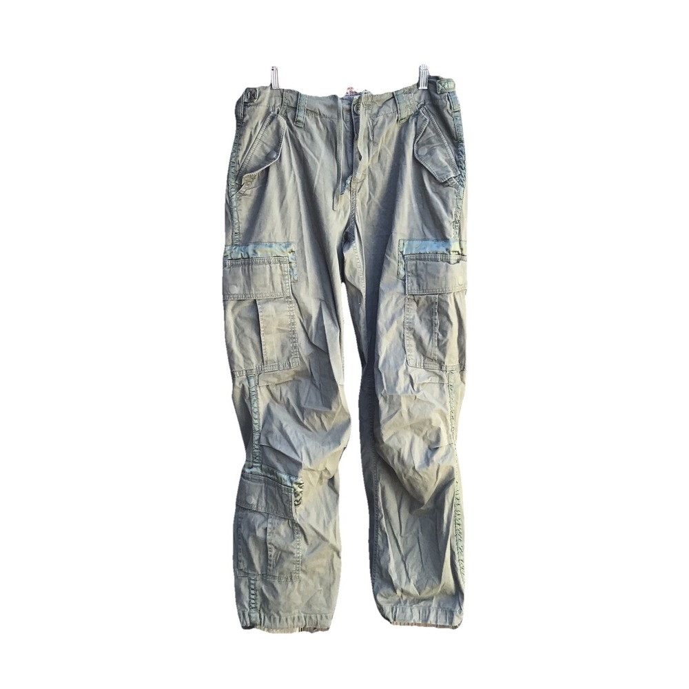 Vintage Y2K Abercrombie & Fitch Paratrooper Cargo Pants Baggy Olive Adult 28 6
